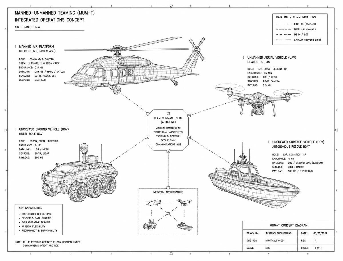 Human-Machine Teaming: Autonomy Across Air, Land and Sea