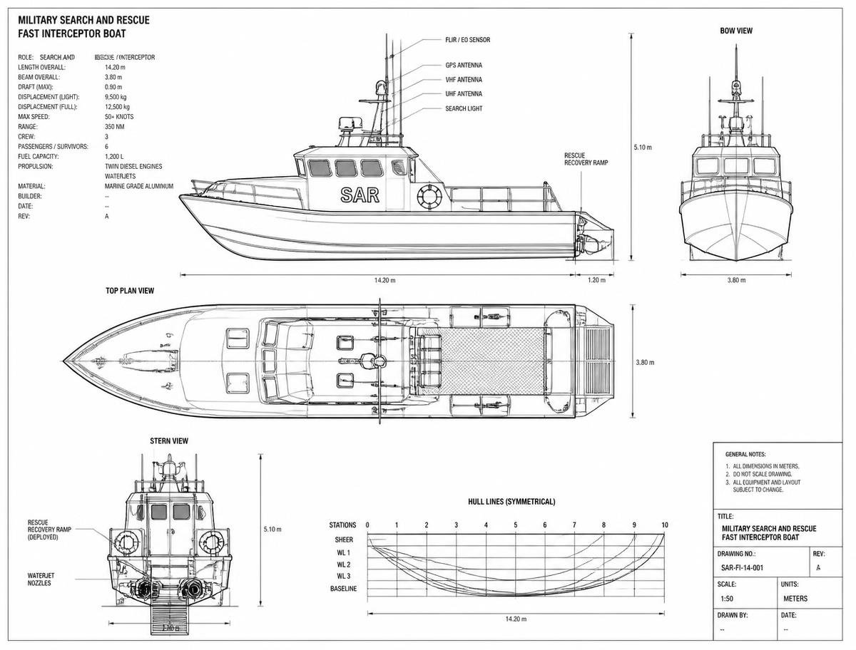 Uncrewed at Sea: Designing a Search & Rescue Fast Interceptor