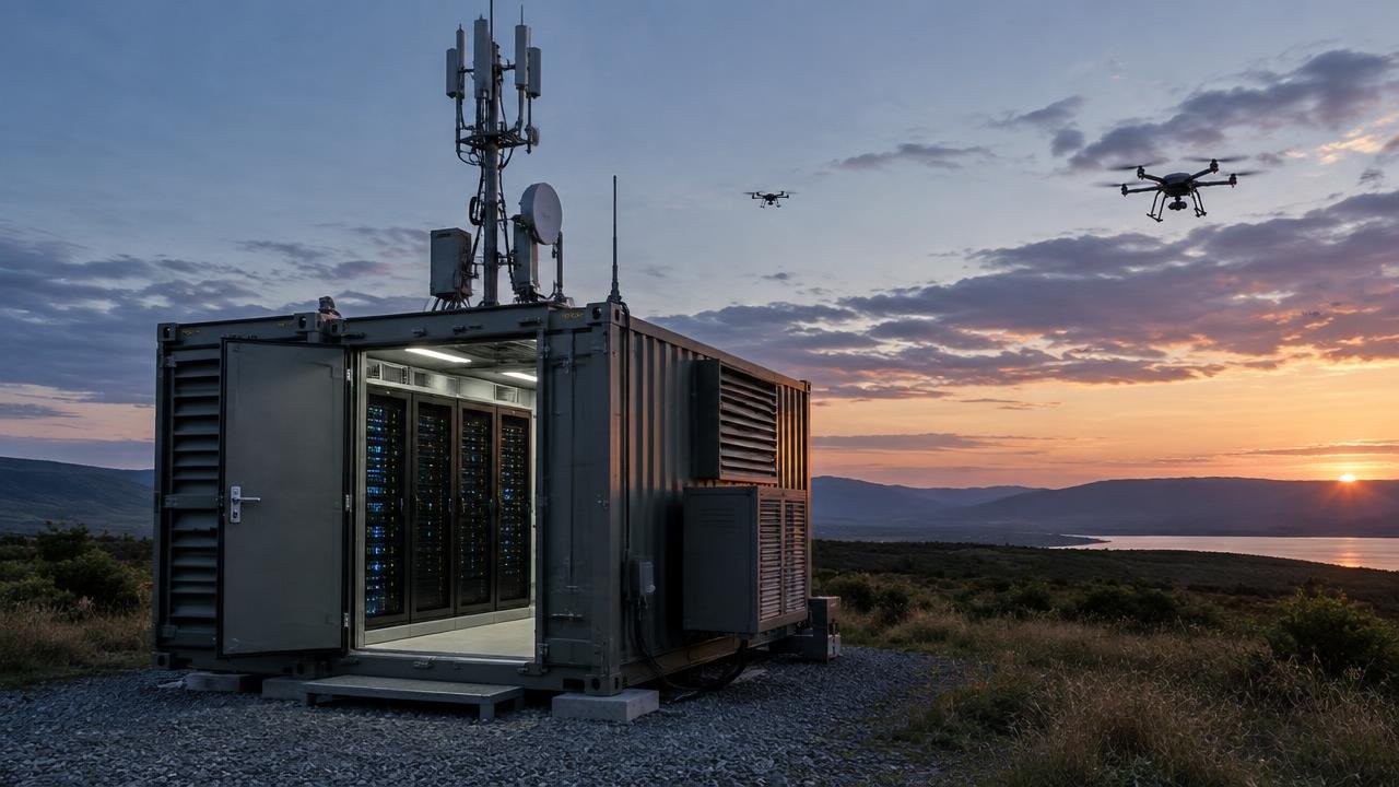 Edge Data Centers for Drone Communications
